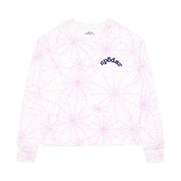 Sp5der All Over Print Long Sleeve Thermal PinkWhite