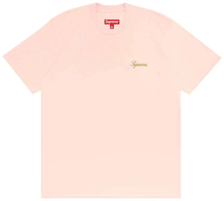 Supreme Washed Script Short Sleeve Top Rose