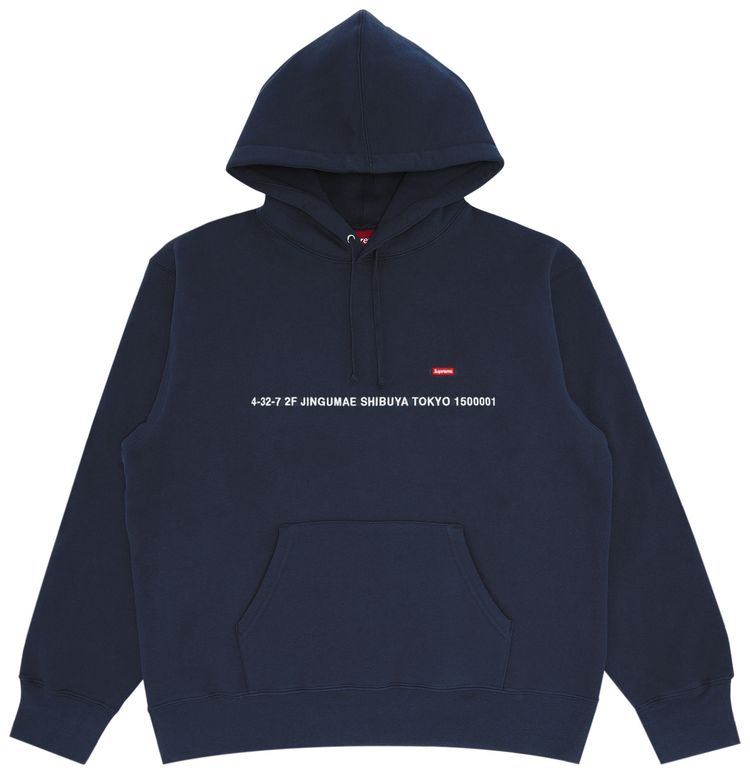Supreme Shop Small Box Hooded Sweatshirt   Tokyo Navy