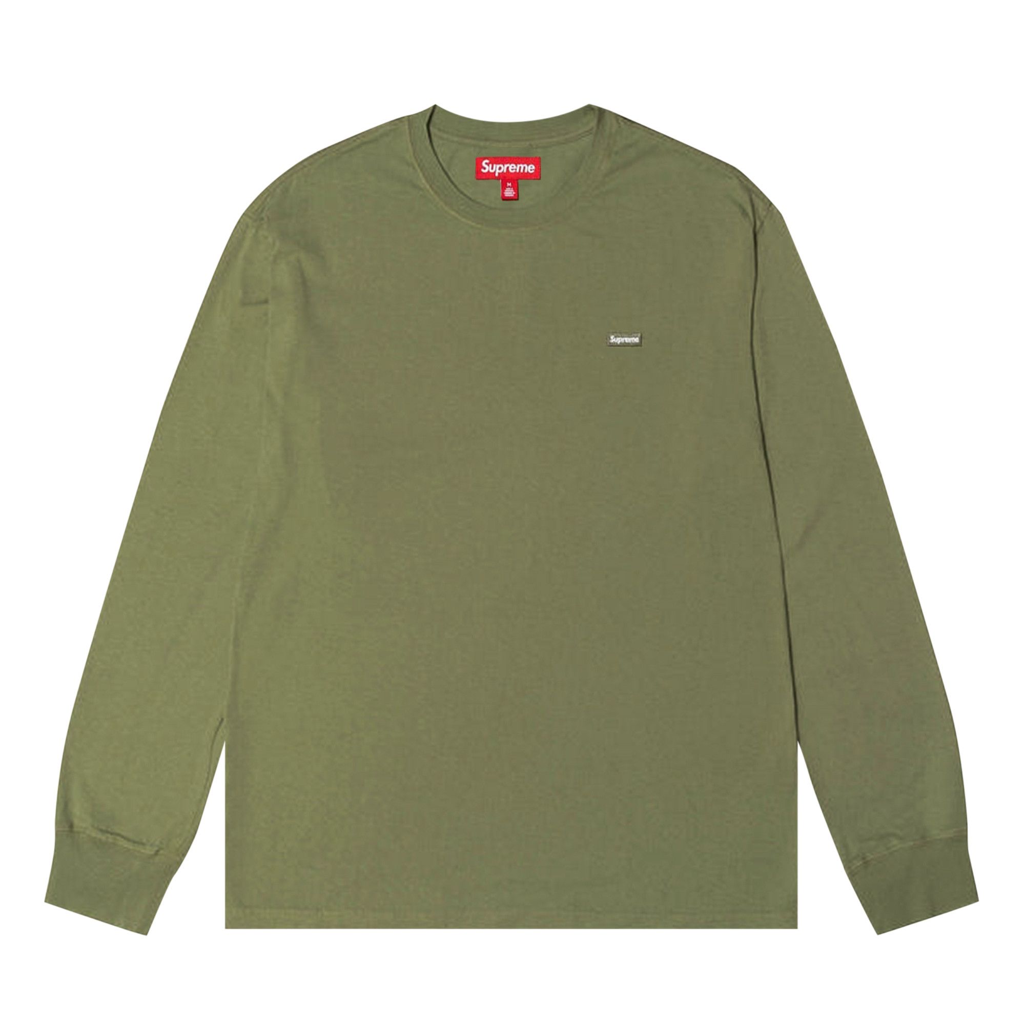 トップス Supreme Small Box Logo Crewneck Olive Authentic Supreme Small box logo crewneck light olive green FW22