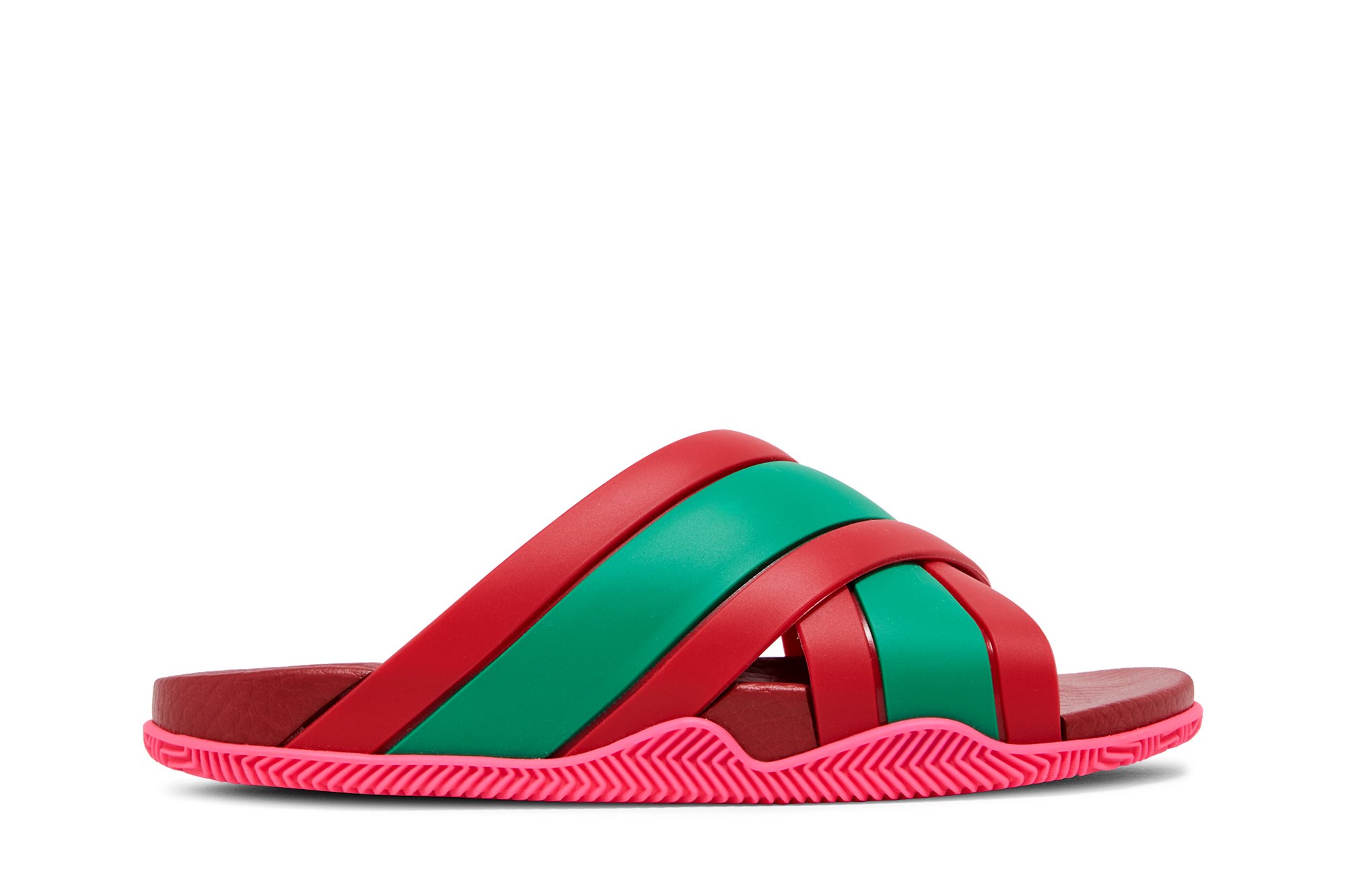 Gucci Wmns Web Stripe Slide Sandal 'Coral'