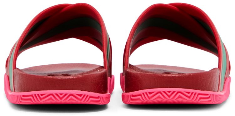 Gucci Wmns Web Stripe Slide Sandal Coral
