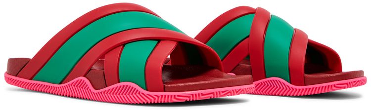 Gucci Wmns Web Stripe Slide Sandal Coral