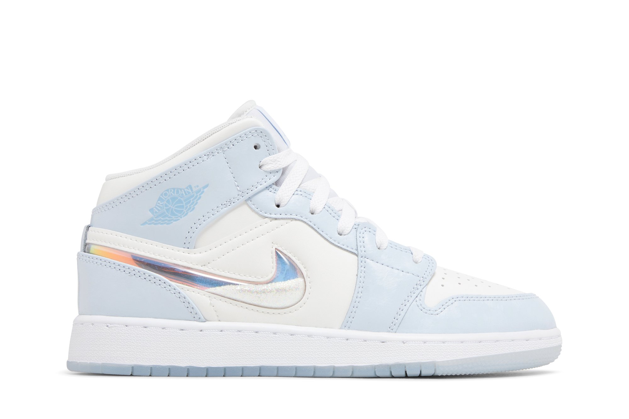 Buy Air Jordan 1 Mid SE GS 'Glitter Swoosh' - FQ9117 400 | GOAT