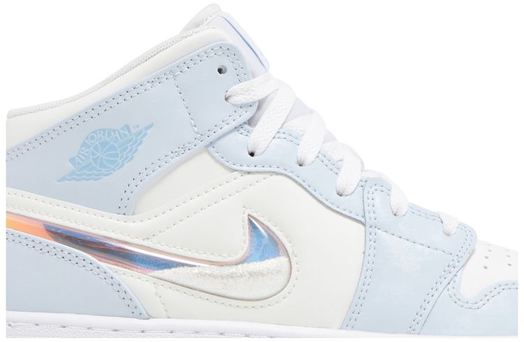 Air Jordan 1 Mid SE GS Glitter Swoosh