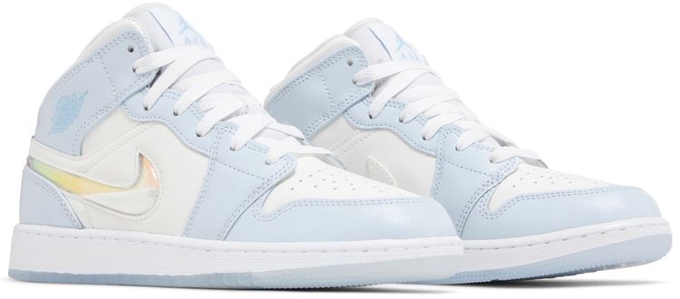 Air Jordan 1 Mid SE GS Glitter Swoosh