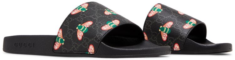 Gucci GG Supreme Slide Bee Print