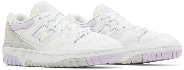 New Balance 550 Big Kid White Thistle