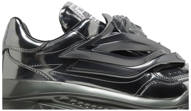 Versace Odissea Caged Rubber Medusa Sneaker Metallic Grey