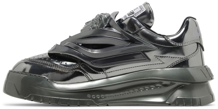 Versace Odissea Caged Rubber Medusa Sneaker Metallic Grey