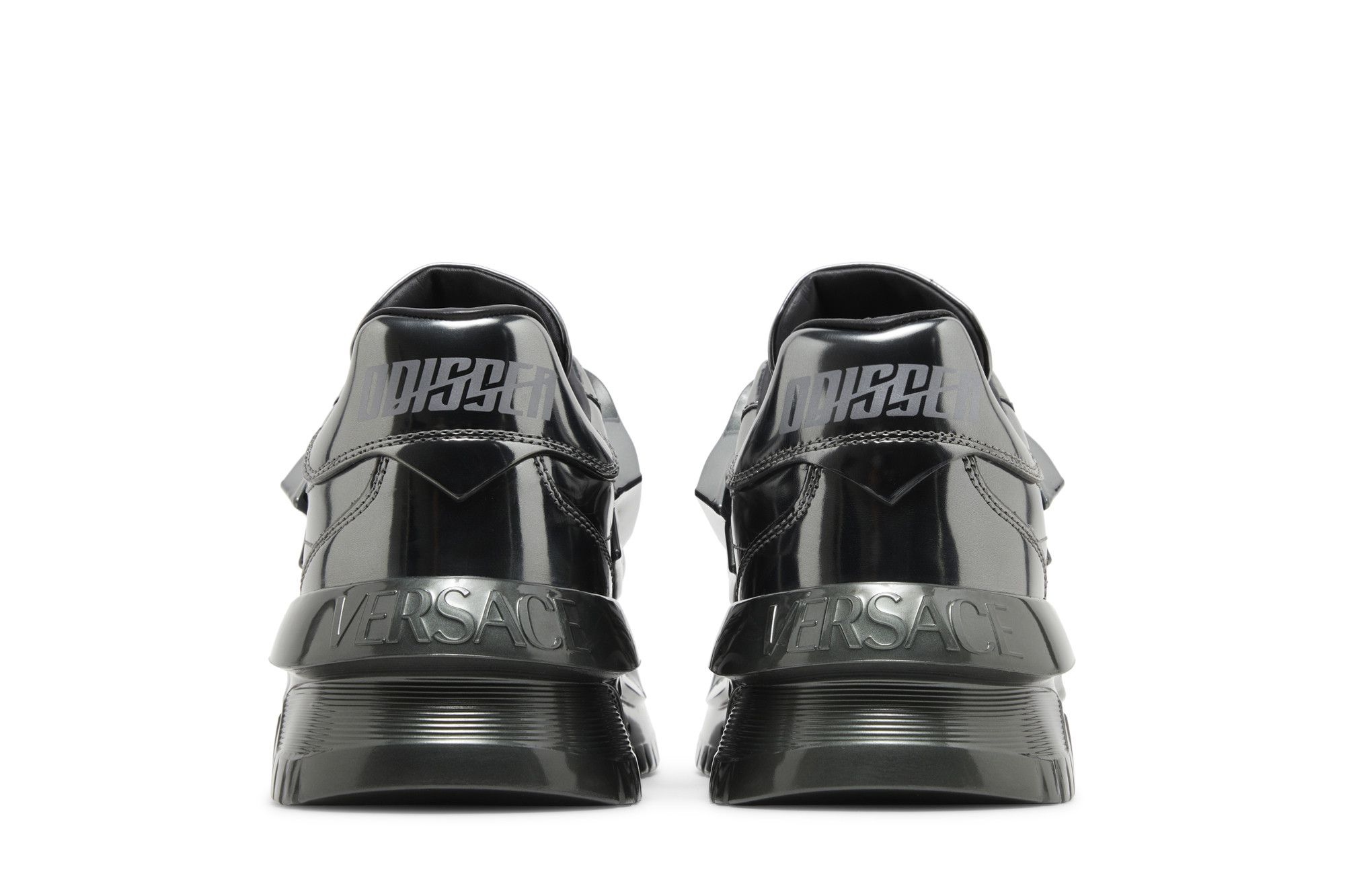 【関税込み】Odissea Sneakers - Versace - Leather - Grey/Blac 関税込み】Odissea Sneakers - Versace - Leather - Grey/Blac