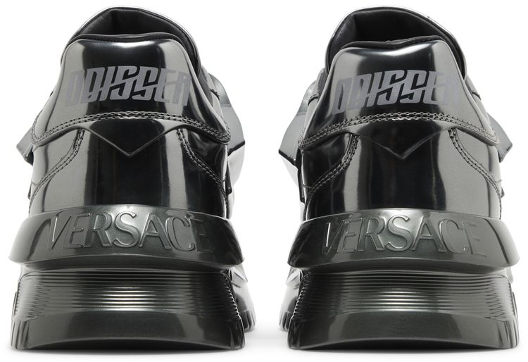 Versace Odissea Caged Rubber Medusa Sneaker Metallic Grey