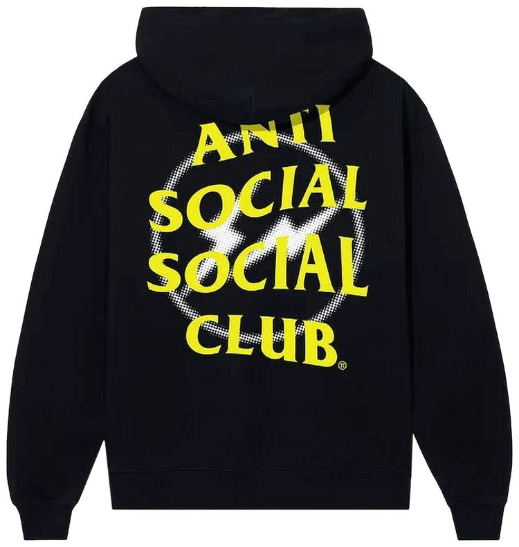 Anti Social Social Club x Fragment Half Tone Hoodie BlackYellow