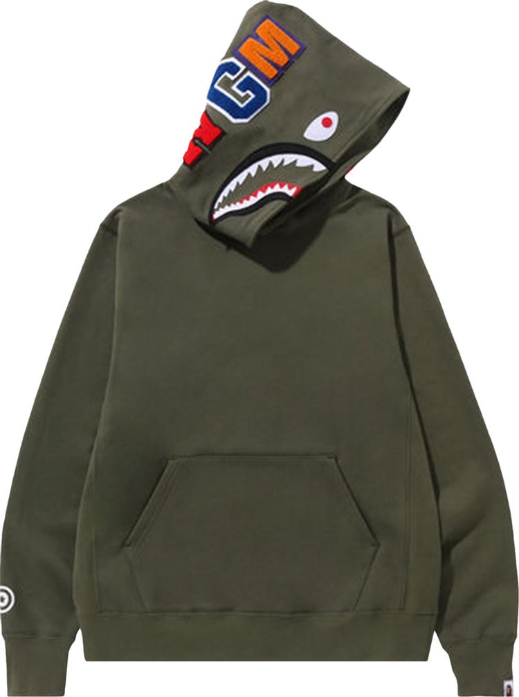 BAPE Shark Pullover Hoodie 'Olive Drab'