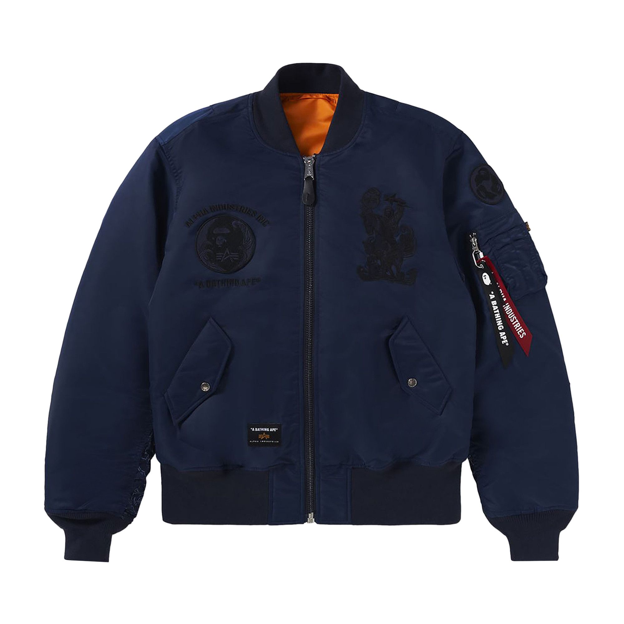 a basing ape MA-1 ジャケット A BATHING APE BAPE X ALPHA INDUSTRIES REVERSIBLE MA-1 XL | eBay