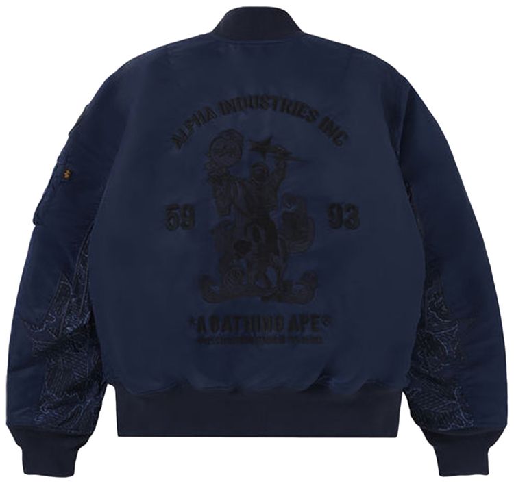 BAPE x Alpha Industries MA 1 Jacket Black