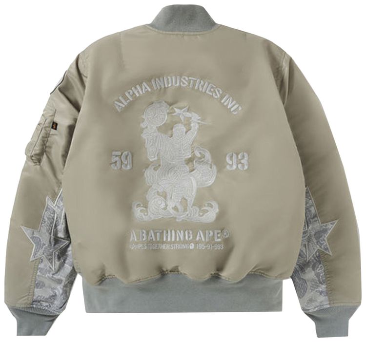 BAPE x Alpha Industries MA 1 Jacket Olive Drab