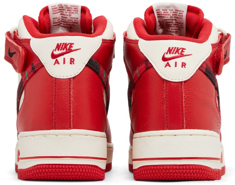 Nike Air Force 1 Mid 07 LX Red Plaid
