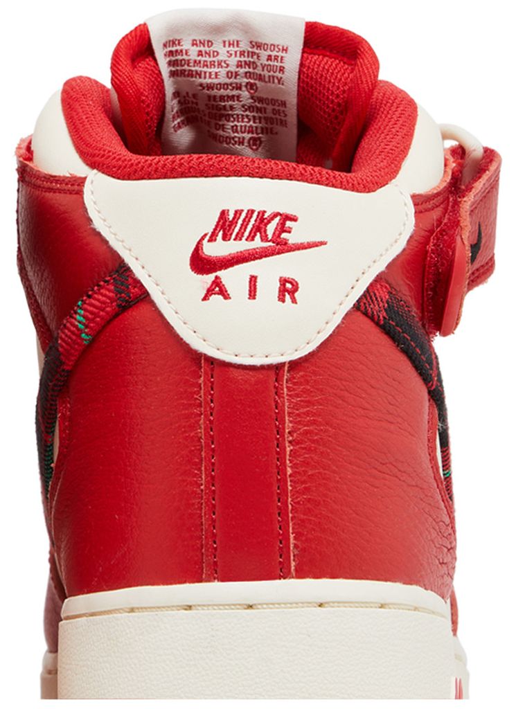 Nike Air Force 1 Mid 07 LX Red Plaid