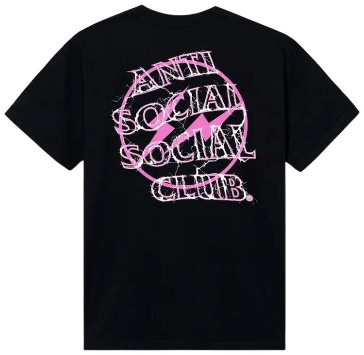 Anti Social Social Club x Fragment Bolt Tee BlackPink
