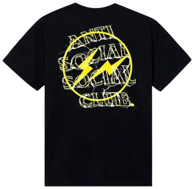 Anti Social Social Club x Fragment Bolt Tee BlackYellow