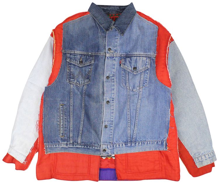 Needles Covered Reversible Blanket Jacket BlueRed