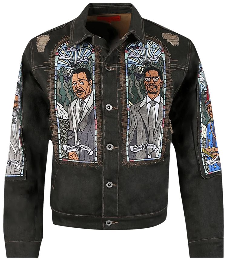 Who Decides War x Barriers Monument Denim Jacket Coal