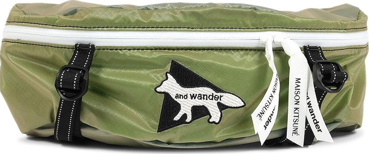 And Wander x Maison Kitsuné Sil Waist Bag 'Green'