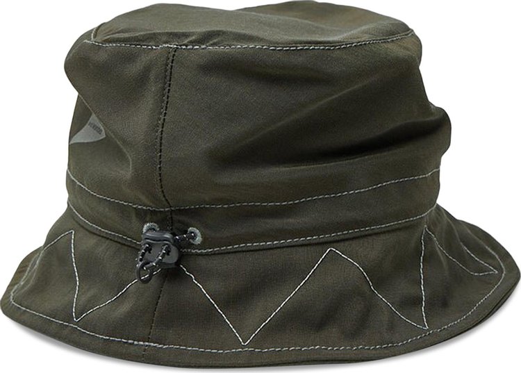 And Wander 6040 Cloth Bucket Hat Khaki