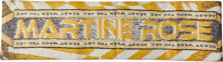 Martine Rose Ready When You Are Brushed Scarf 'Amber'