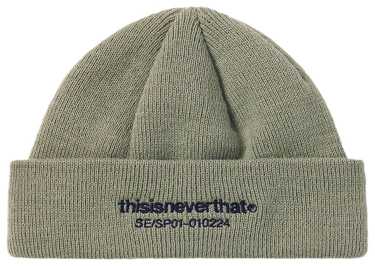 thisisneverthat T Logo Short Beanie Khaki