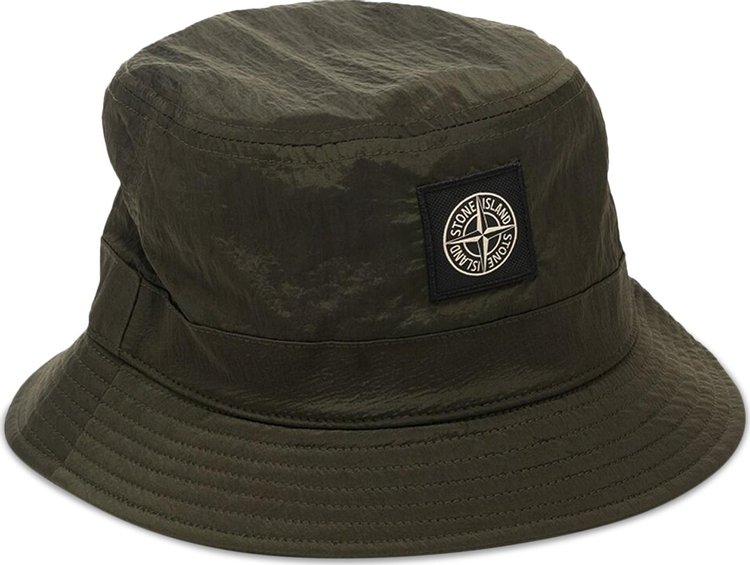 Stone Island Compass Patch Bucket Hat 'Olive'