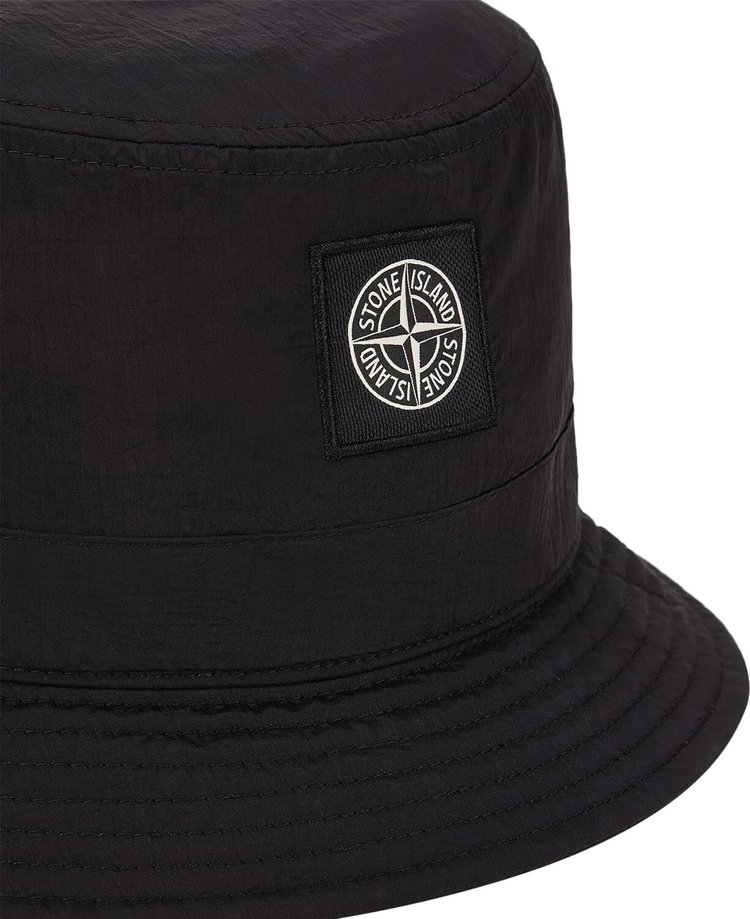 Stone Island Compass Patch Bucket Hat Black