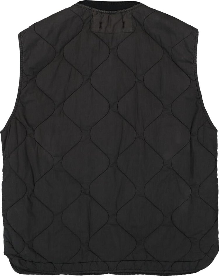 Stone Island Compass Patch Quilted Gilet Lead Grey