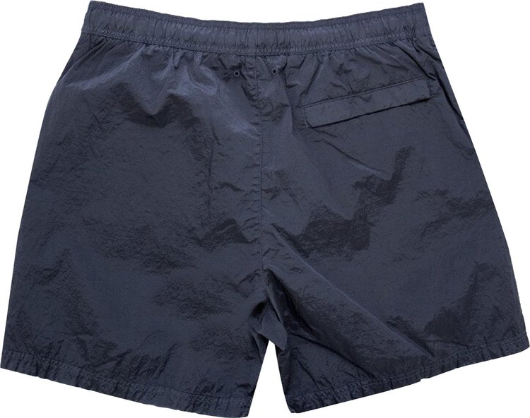 Stone Island Compass Motif Swim Shorts Lead Grey