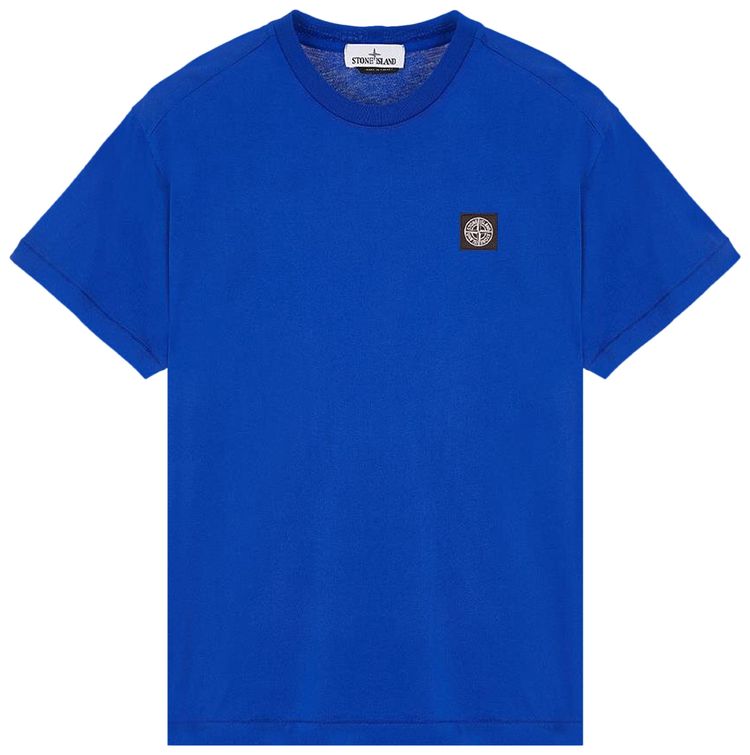 Stone Island Patch Short Sleeve T Shirt Bright Blue