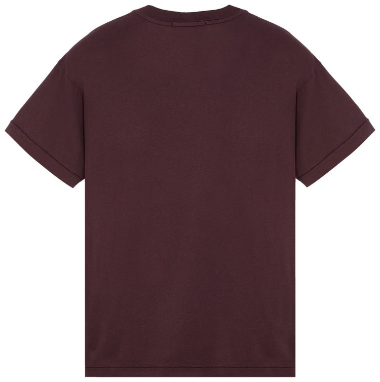 Stone Island Patch Short Sleeve T Shirt Dark Burgundy
