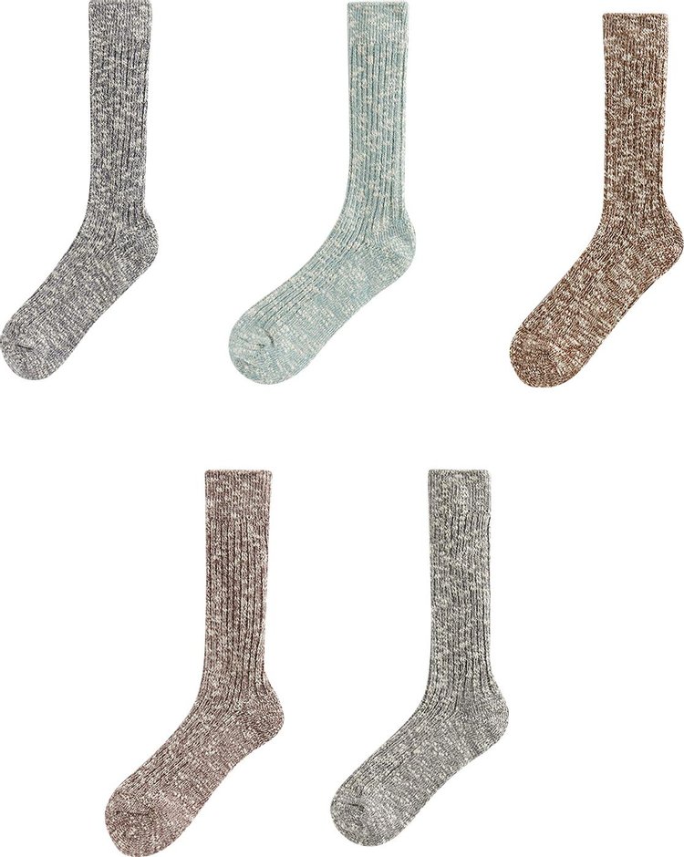 Kith Willet Marled Crew Socks 5 Pack Multicolor