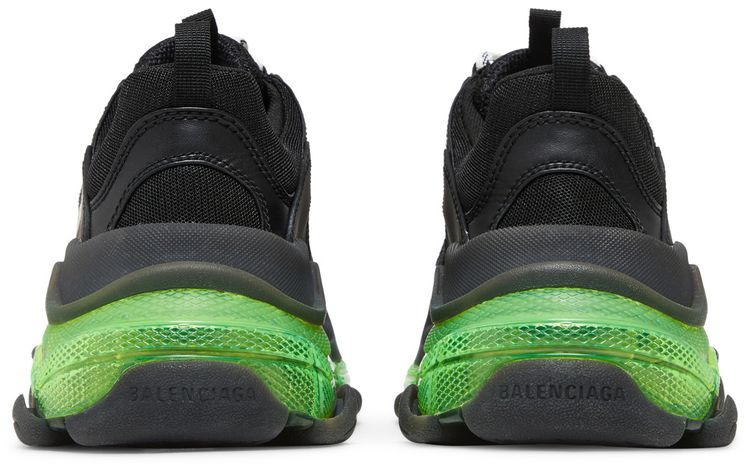 Balenciaga Wmns Triple S Black Yellow Fluo