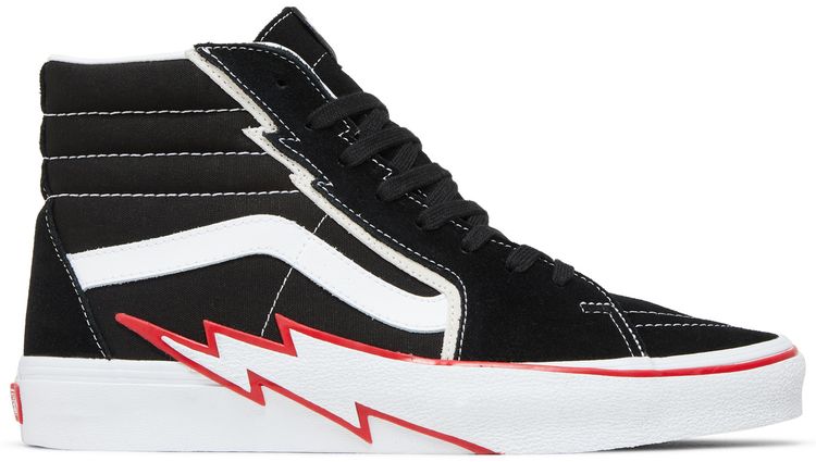 Vans Sk8 Hi Bolt   Black Racing Red