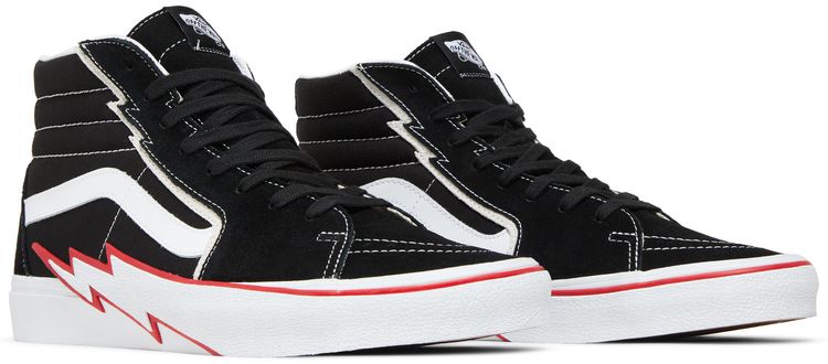 Vans Sk8 Hi Bolt   Black Racing Red