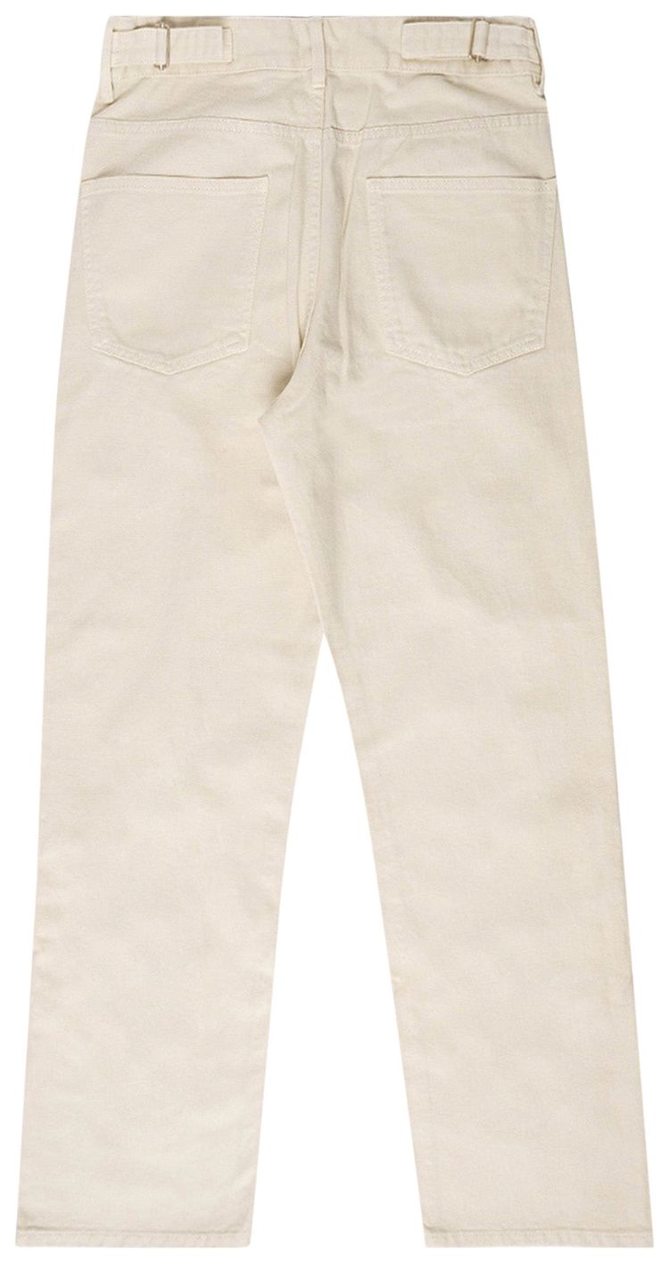 Lemaire Curved 5 Pocket Pants Clay White