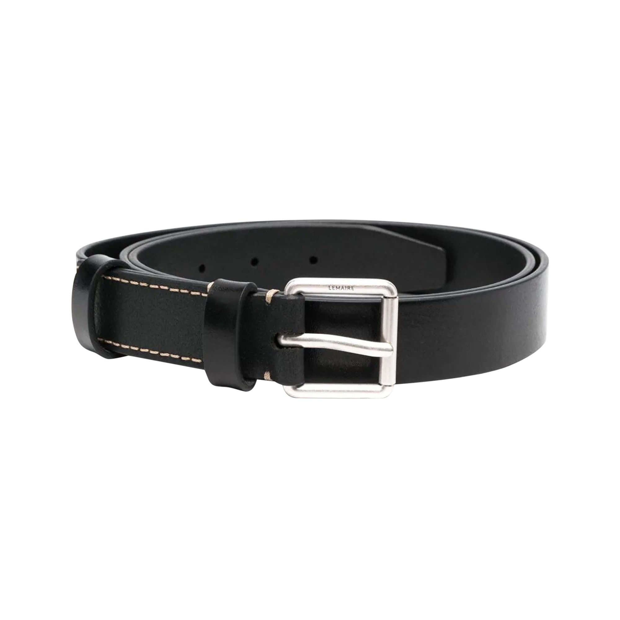 LEMAIRE skinny leather belt - Black