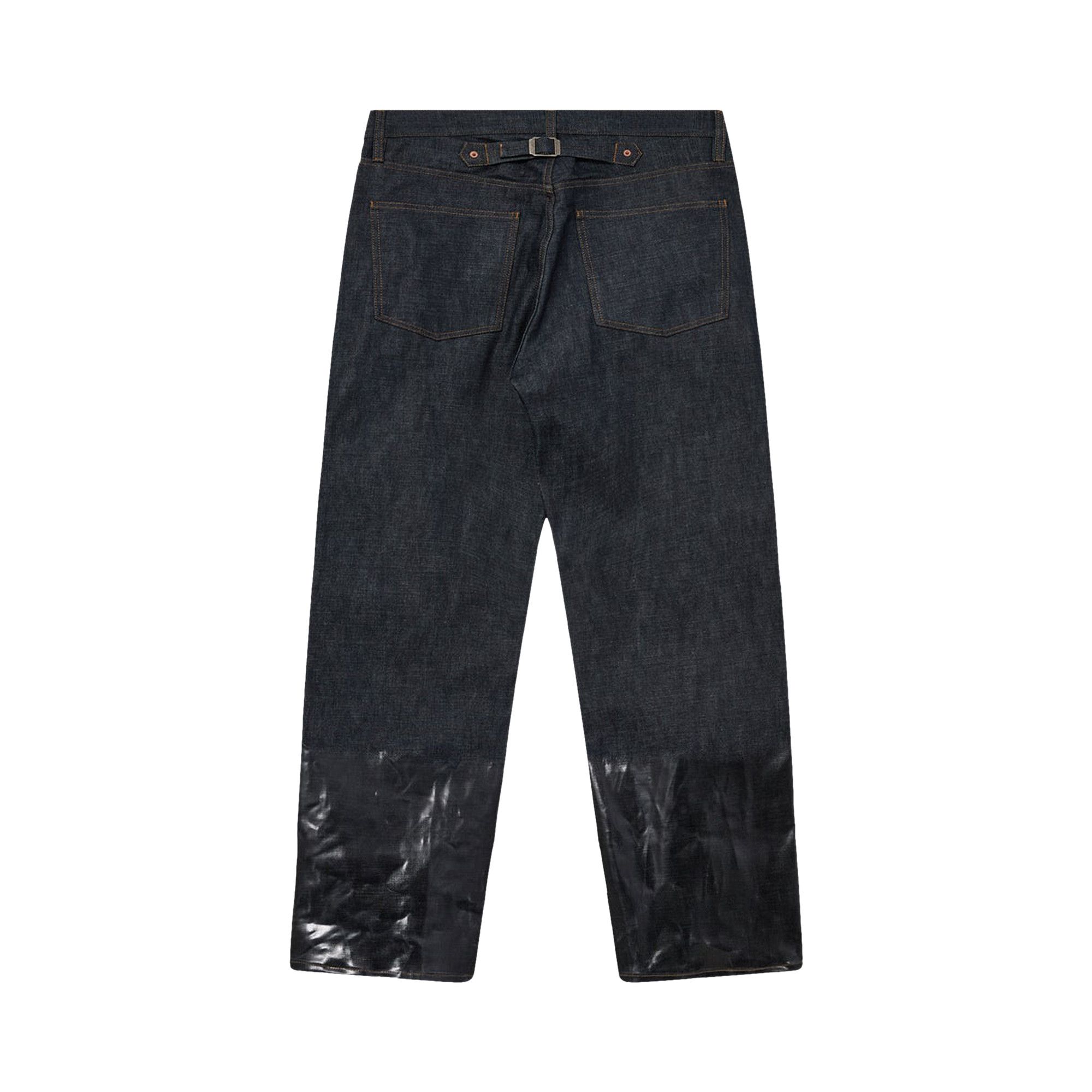 Buy Maison Margiela Lacquered Turn-Up Jeans 'Indigo