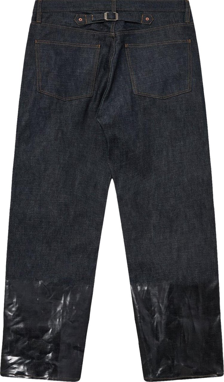 Maison Margiela Lacquered Turn Up Jeans Indigo