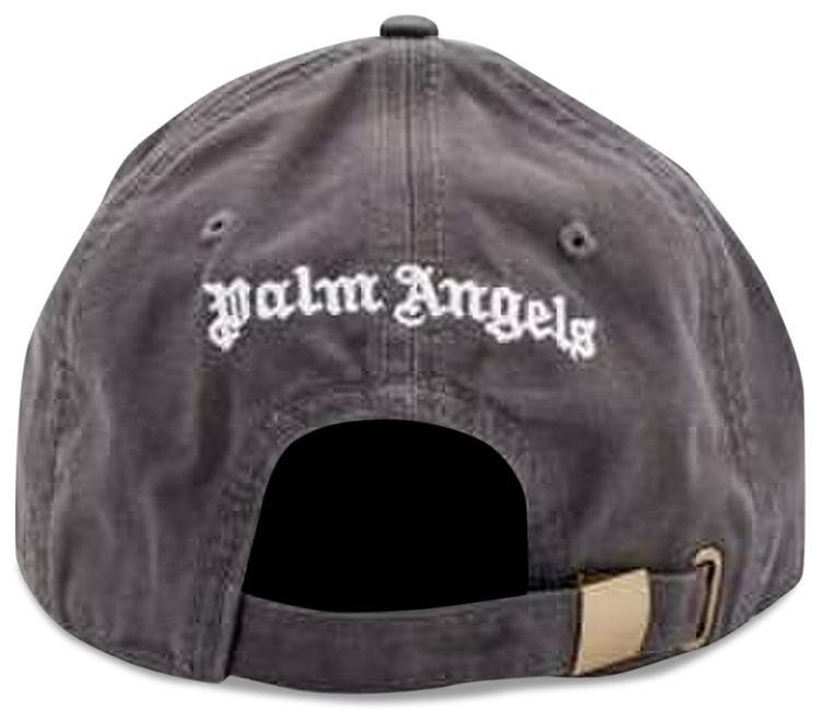 Palm Angels Monogram Cap Dark GreyWhite
