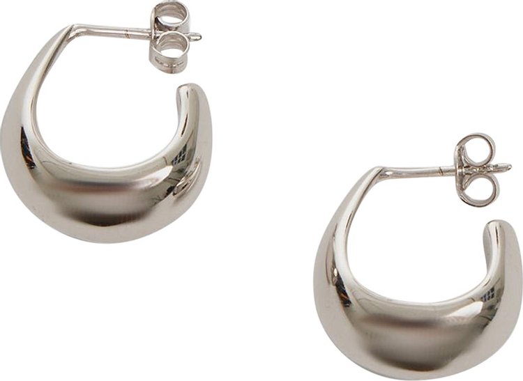 Lemaire Curved Mini Drop Earrings 'Silver'