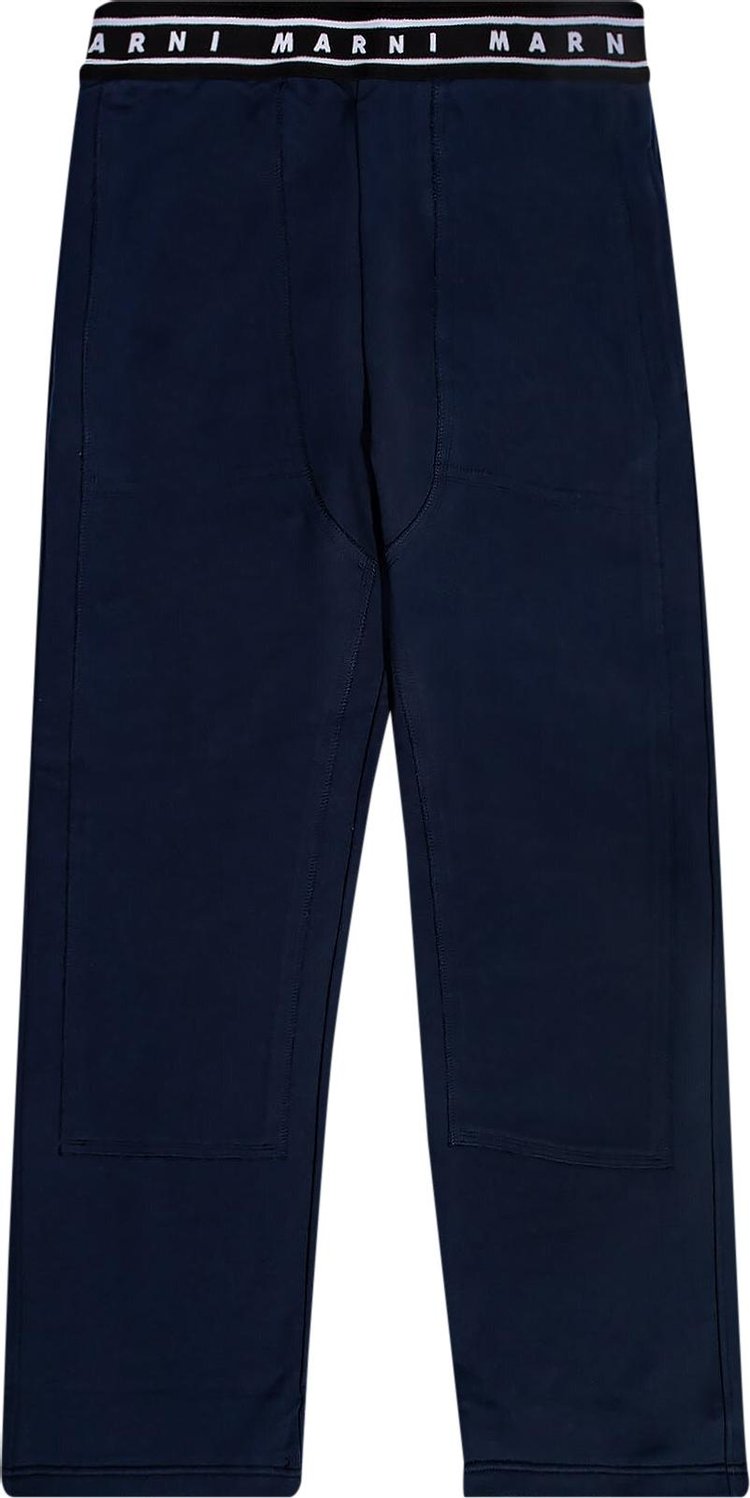 Marni Logo Sweatpants Blue Kyanite