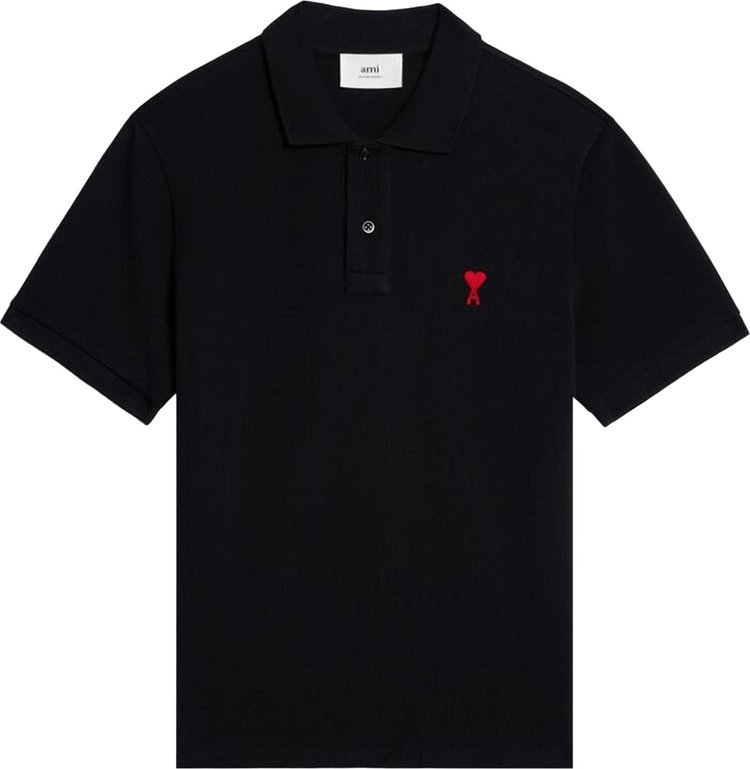 Ami ADC Polo Shirt 'Black'