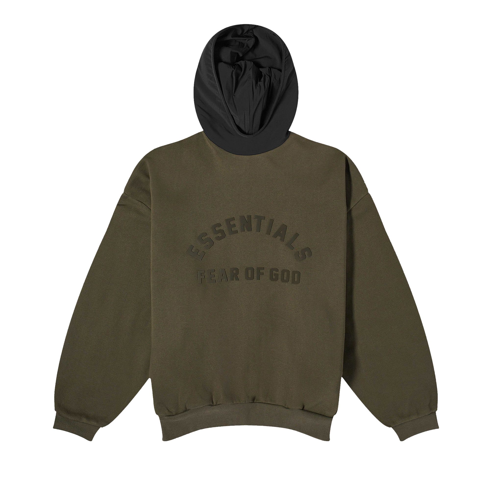 Achetez des Fear of God Essentials Nylon Fleece Hoodie Ink Jet Black 202SP244310F GOAT FR